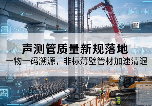 乡城声测管质量新规落地，一物一码溯源，非标薄壁管材加速清退
