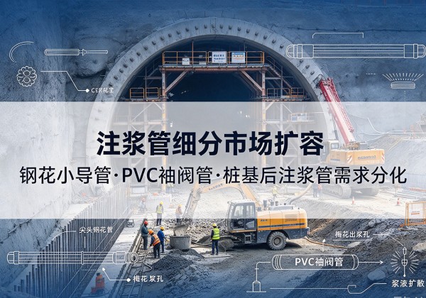 乡城注浆管细分市场扩容，隧道钢花小导管、PVC 袖阀管、桩基后注浆管需求分化